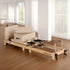 Selina Pilates Reformer Machine Wooden Folding Multifunctional Home Gym Equipment with Jumpboard & Sitting Box Oak Beige