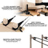 Selina Pilates Reformer Machine Wooden Folding Multifunctional Home Gym Equipment with Jumpboard & Sitting Box Oak Beige