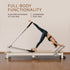 Powertrain Velora Beige Aluminium Foldable Pilates Board Reformer Multifunctional Core Exercise Set Ab Trainer Platform Extender Sitting Box Jumpboard And Footbar Full Body Home