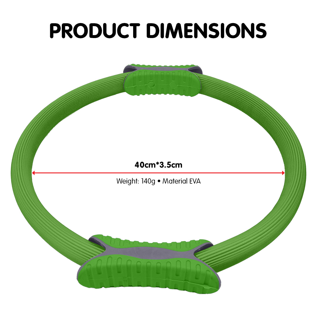 Pilates Ring Band Yoga Home Workout Exercise Band Green