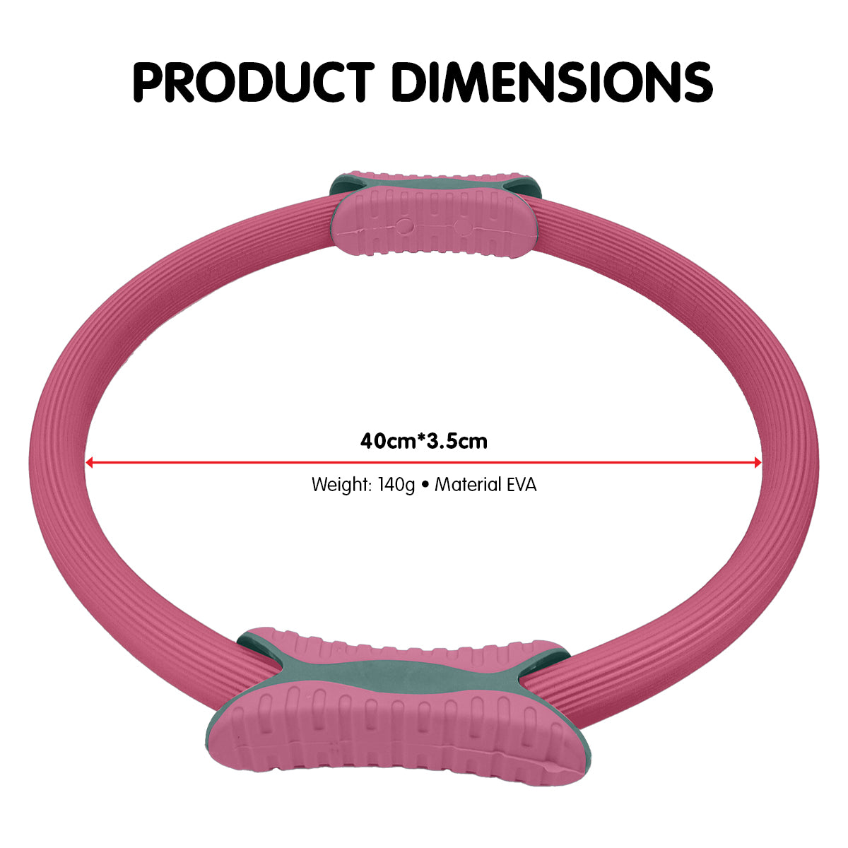 Pilates Ring Band Yoga Home Workout Exercise Band Pink