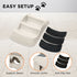 Furtastic 38cm Foldable Pet Stairs Non-Slip Dog Cat Steps Ramp for Bed Couch Car Portable Sturdy Ladder White
