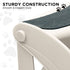 Furtastic 38cm Foldable Pet Stairs Non-Slip Dog Cat Steps Ramp for Bed Couch Car Portable Sturdy Ladder White