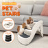 Furtastic 38cm Foldable Pet Stairs Non-Slip Dog Cat Steps Ramp for Bed Couch Car Portable Sturdy Ladder White