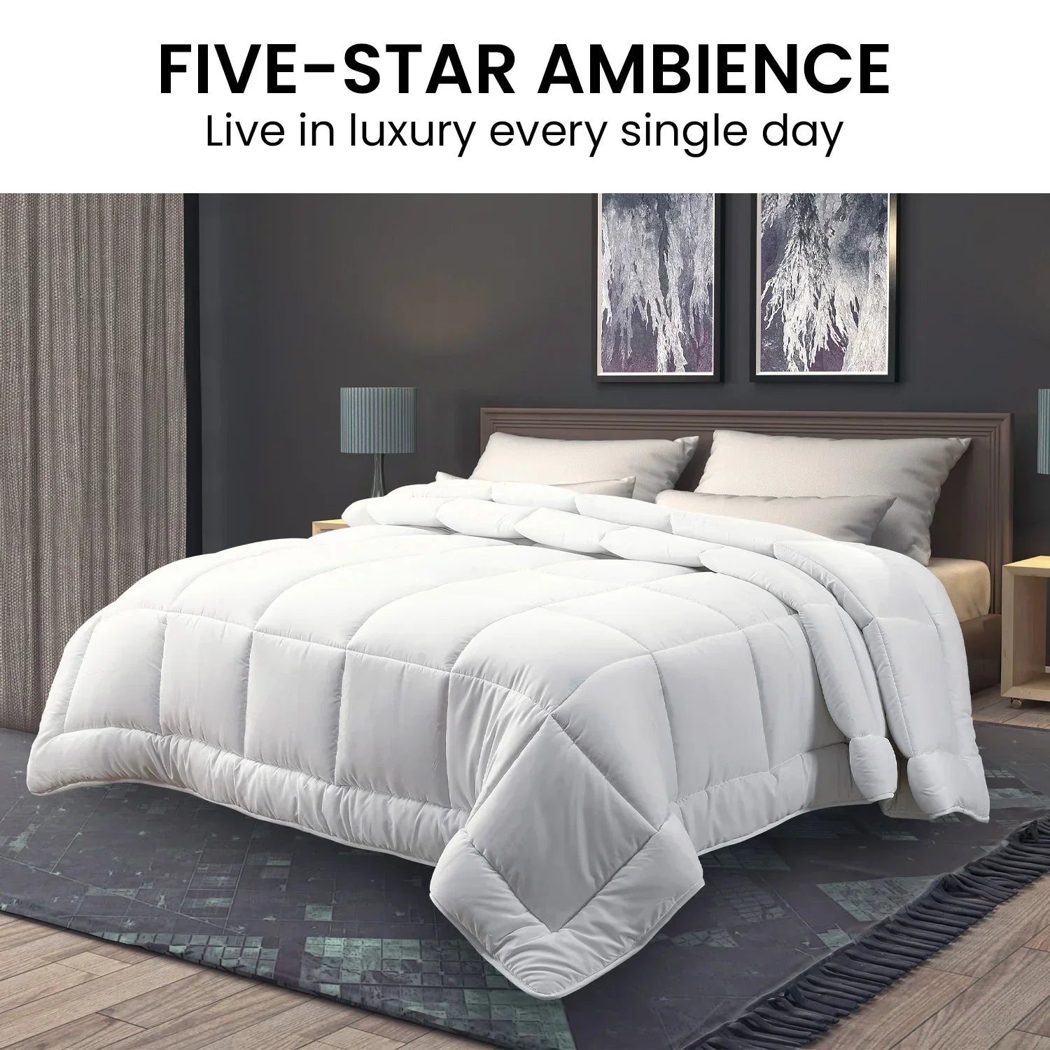 700GSM Goose Down Feather Comforter Doona - Super King
