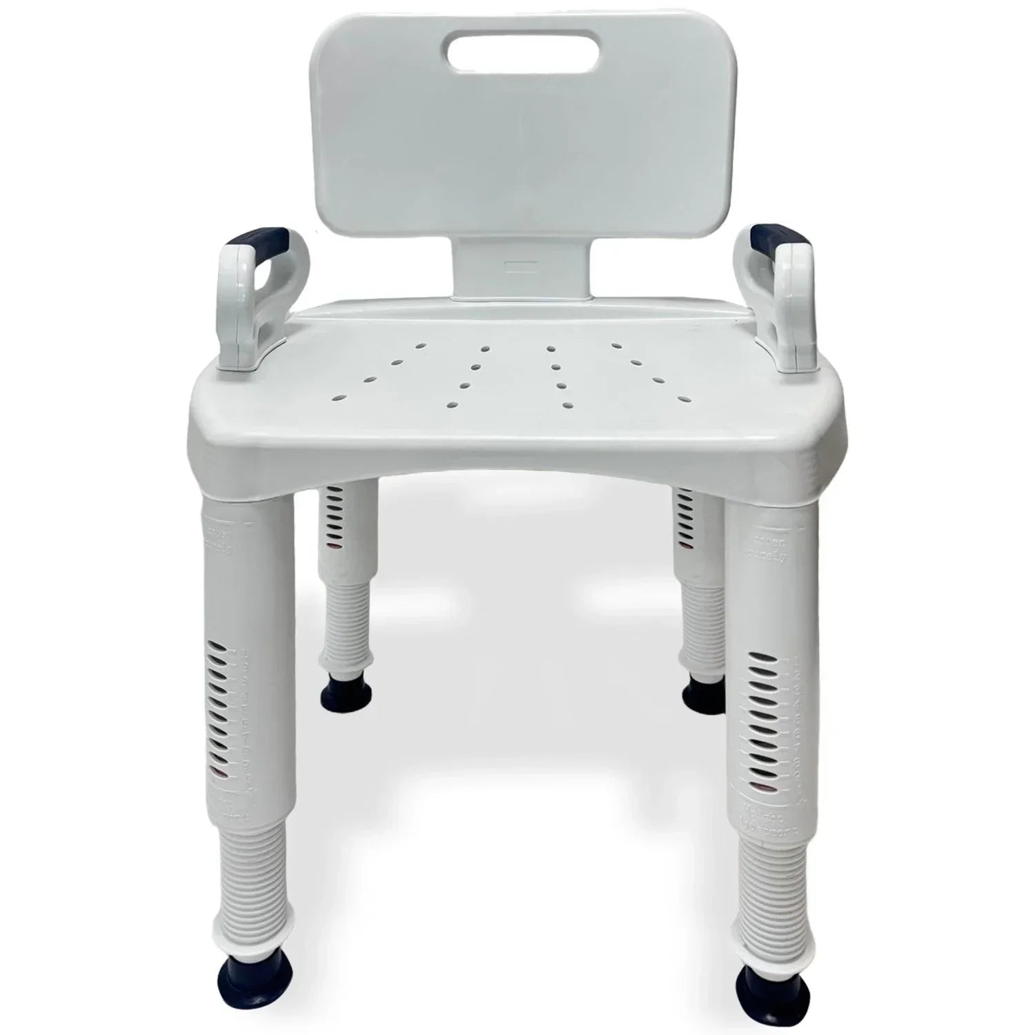 Premium Adjustable Shower Chair with Armrests 158kg Capacity