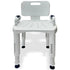 Premium Adjustable Shower Chair with Armrests 158kg Capacity