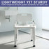 Premium Adjustable Shower Chair with Armrests 158kg Capacity