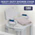 Premium Adjustable Shower Chair with Armrests 158kg Capacity