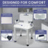 Premium Adjustable Shower Chair with Armrests 158kg Capacity