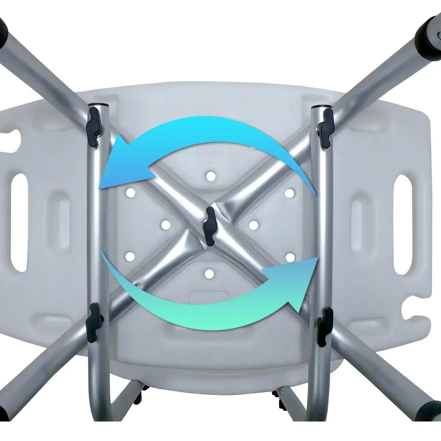 Height Adjustable Aluminium Shower Chair With Shower Head Holder