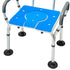 Height-Adjustable Aluminium Commode Shower Chair with Armrests Backrest Armrests Soft Stool Seat Aid