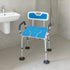 Height-Adjustable Aluminium Commode Shower Chair with Armrests Backrest Armrests Soft Stool Seat Aid