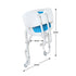 Compact & Foldable Commode Shower Chair w/Height Adjustable Aluminium Frame Non Slip Feet HDPE Seat & Backrest
