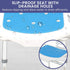 Compact & Foldable Commode Shower Chair w/Height Adjustable Aluminium Frame Non Slip Feet HDPE Seat & Backrest