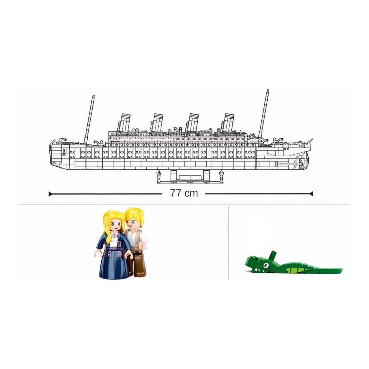 B1122 Model Kit 1:350 RMS Titanic Ocean Liner Cruise Ship Large Model Maritime Building Blocks DIY Construction