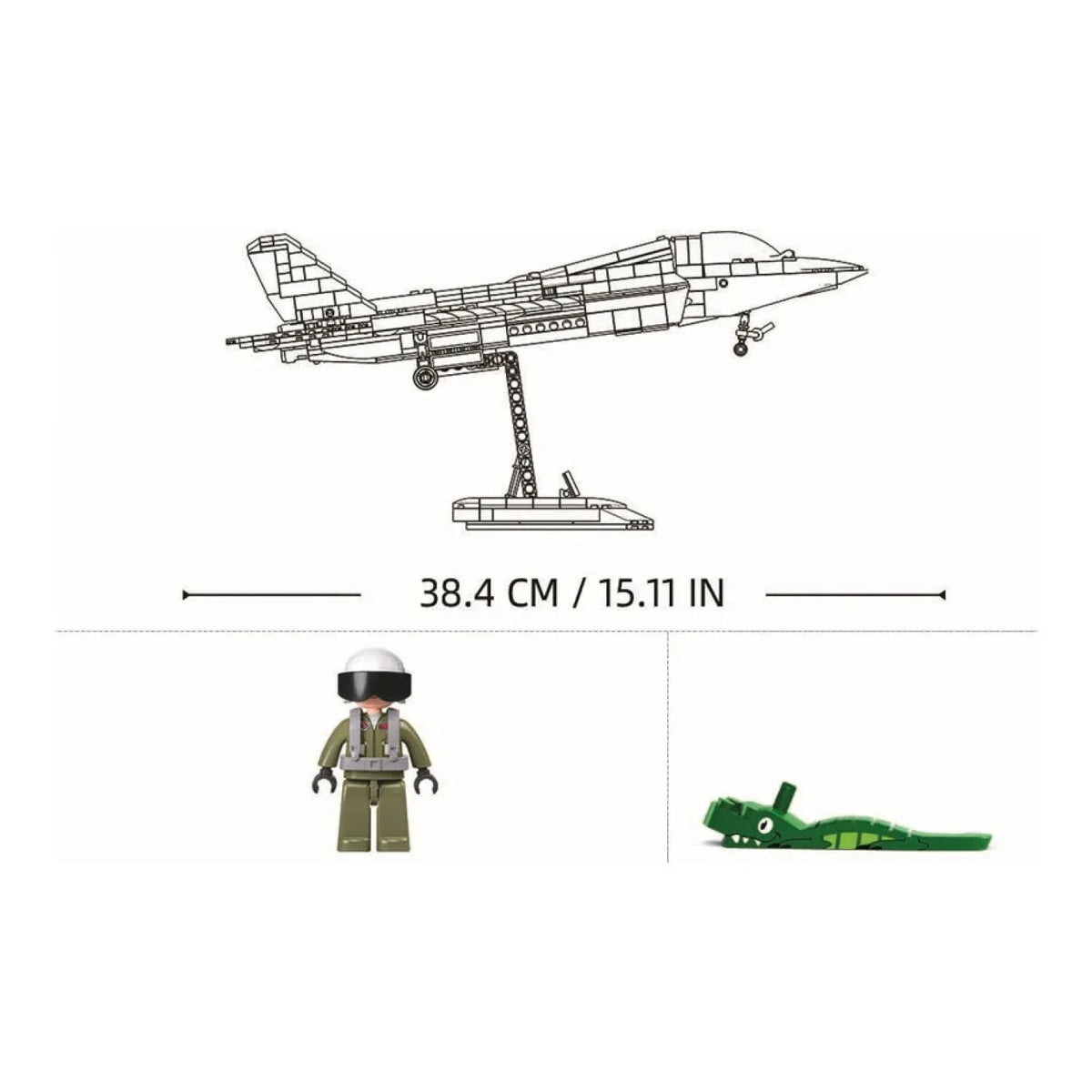 B1186 Model Kit 1:44 J35 Carrier Fighter Chinese Stealth Jet Plane Modern PLAAF Building Blocks DIY Set Toy