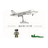 B1186 Model Kit 1:44 J35 Carrier Fighter Chinese Stealth Jet Plane Modern PLAAF Building Blocks DIY Set Toy