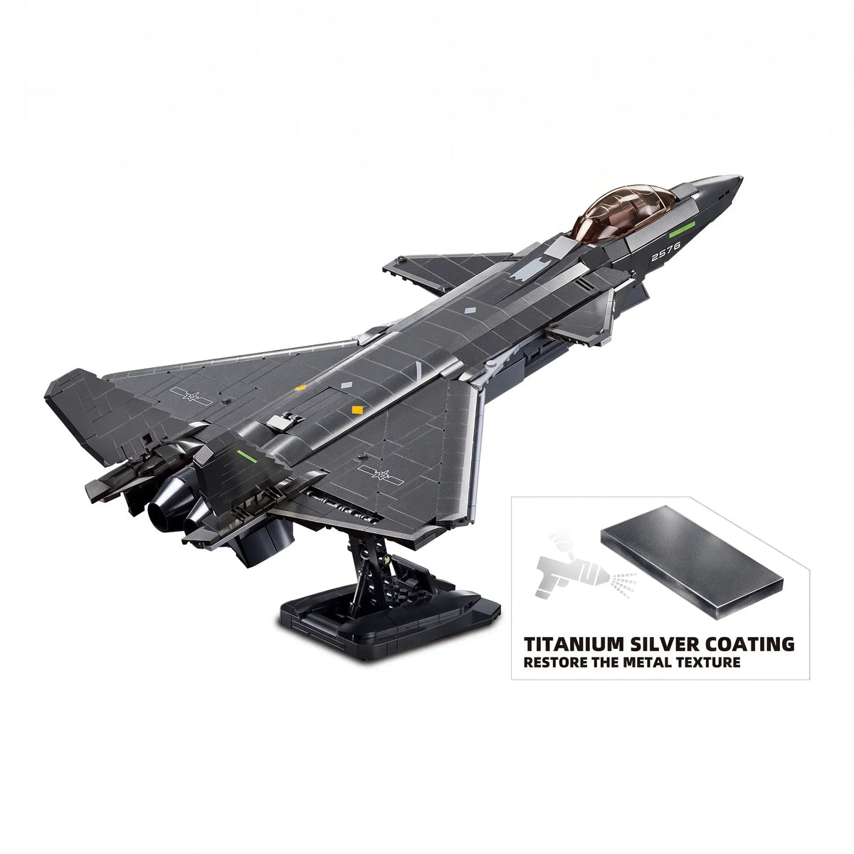 B1187 Model Kit 1:44 J20 Mighty Dragon Chinese Stealth Fighter Jet Plane Modern PLAAF Building Block DIY Set Toy