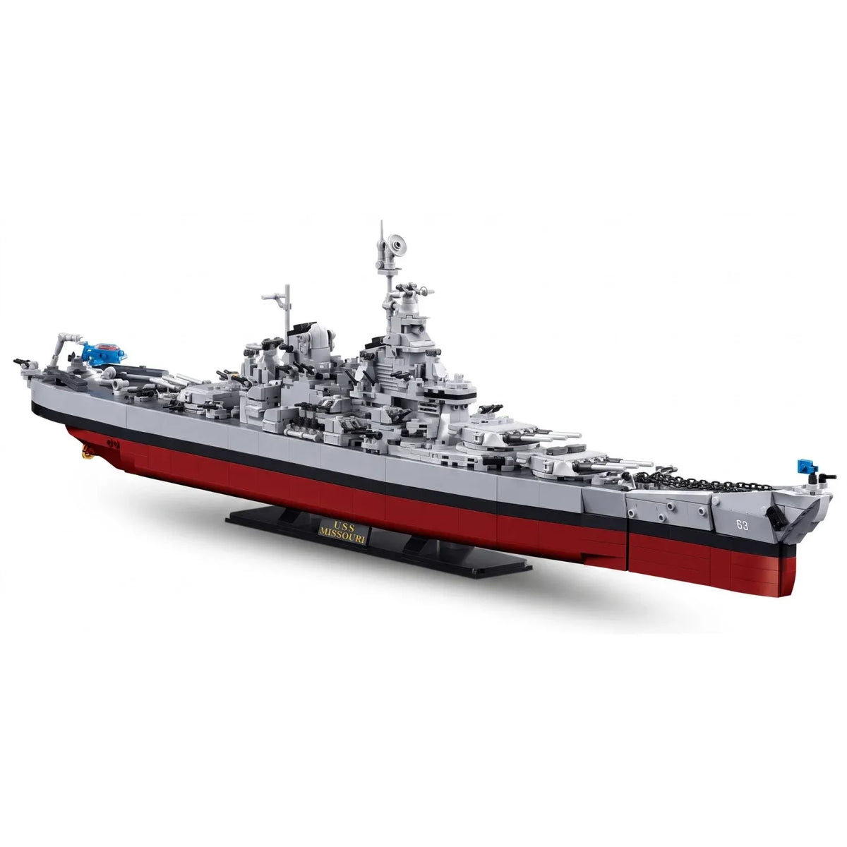 B1291 Model Kit 1:350 USS Missouri BB63 Mighty Mo Battleship Warship WWII Navy Vessel Boat Blocks DIY Set Toy