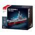 B1291 Model Kit 1:350 USS Missouri BB63 Mighty Mo Battleship Warship WWII Navy Vessel Boat Blocks DIY Set Toy
