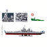 B1291 Model Kit 1:350 USS Missouri BB63 Mighty Mo Battleship Warship WWII Navy Vessel Boat Blocks DIY Set Toy