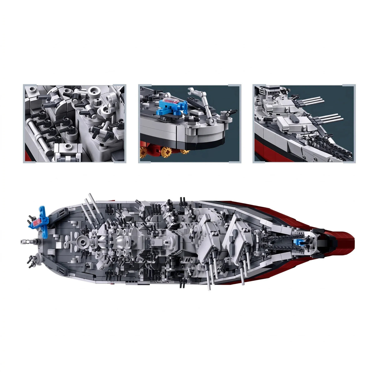 B1291 Model Kit 1:350 USS Missouri BB63 Mighty Mo Battleship Warship WWII Navy Vessel Boat Blocks DIY Set Toy