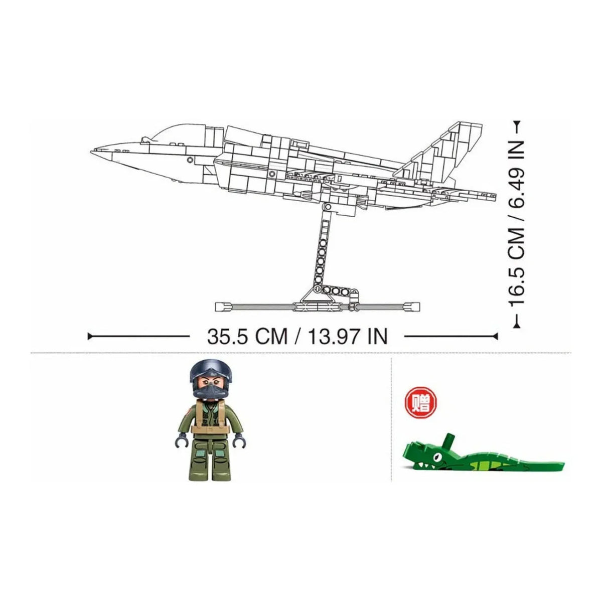 B1361 Model Kit 1:44 F35 Lightning Stealth Fighter Jet Plane Modern USAF Air Force Building Blocks DIY Set Toy