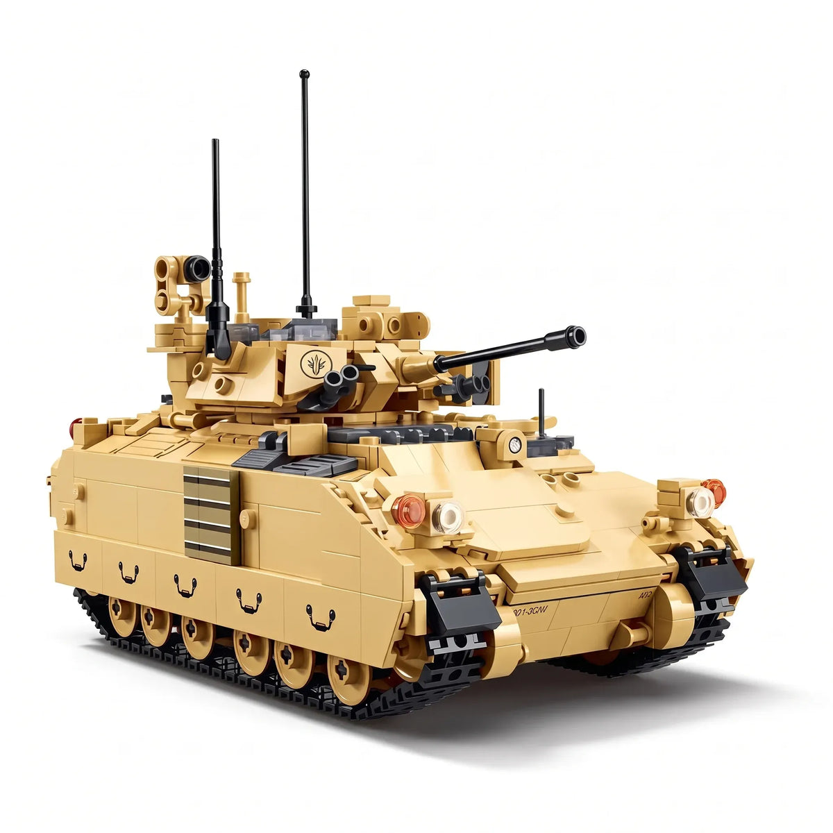 B1363 Model Kit 1:35 M3A3 Bradley Armored Infantry Vehicle IFV AFV Modern US Army Military Building Blocks DIY Set Toy