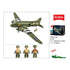 B1366 Model Kit 1:44 C47 Skytrain Airtrain Cargo Transport Aircraft WWII Air Force Building Blocks DIY Set Toy
