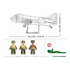 B1366 Model Kit 1:44 C47 Skytrain Airtrain Cargo Transport Aircraft WWII Air Force Building Blocks DIY Set Toy