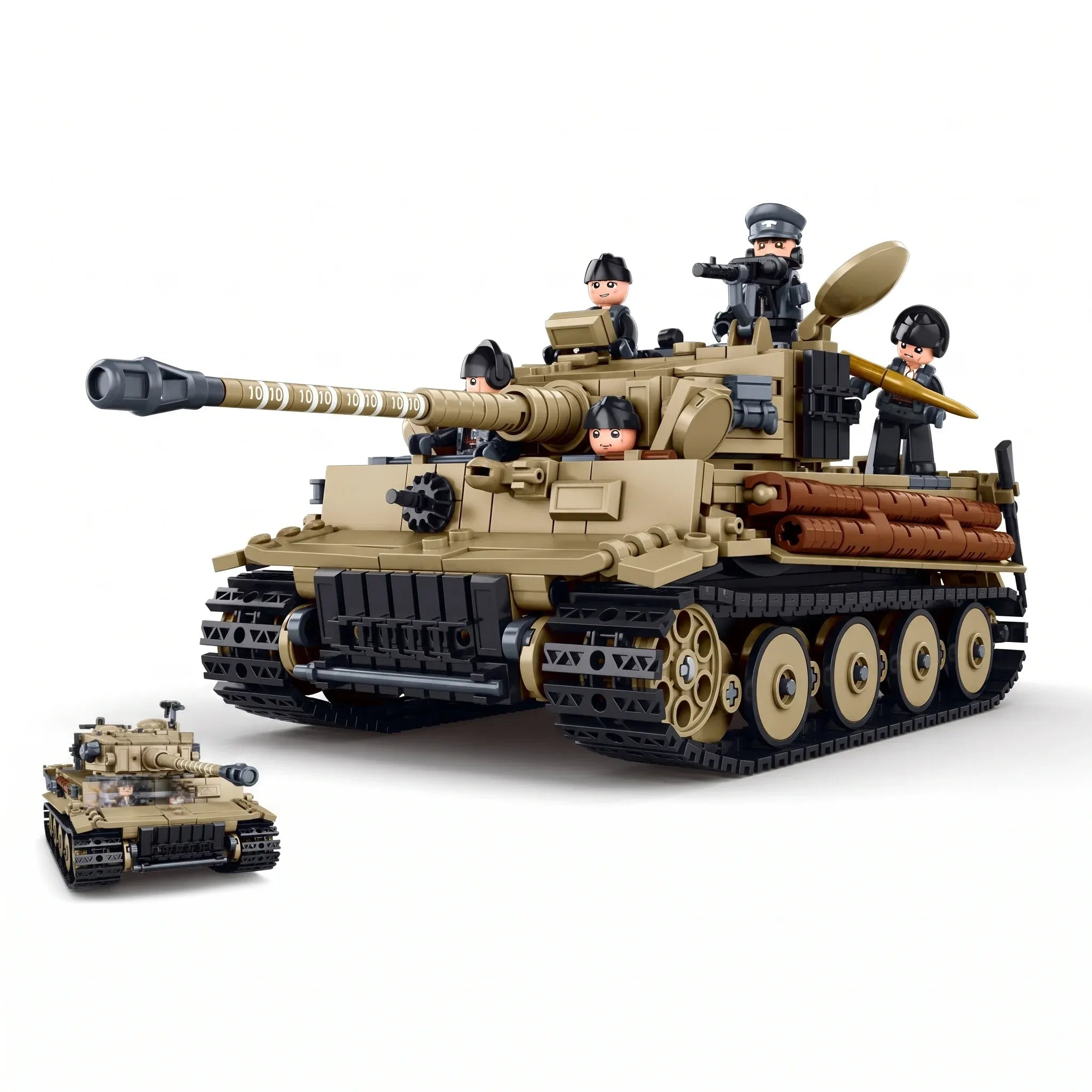 B1533 Model Kit 1:35 Tiger I Tank German Panzer WWII Army Military Building Blocks DIY Toy Construction Set