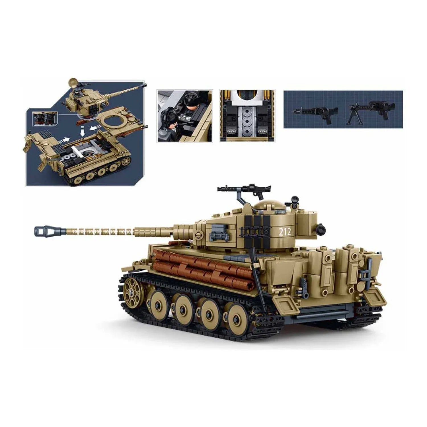 B1535 Model Kit 1:35 Panther G Tank German Panzer WWII Army Military Building Blocks DIY Construction Set Toy