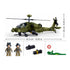 B1536 Model Kit 1:44 AH-64D Apache Attack Helicopter Chopper Gunship Army Military Air Force Blocks DIY Set Toy