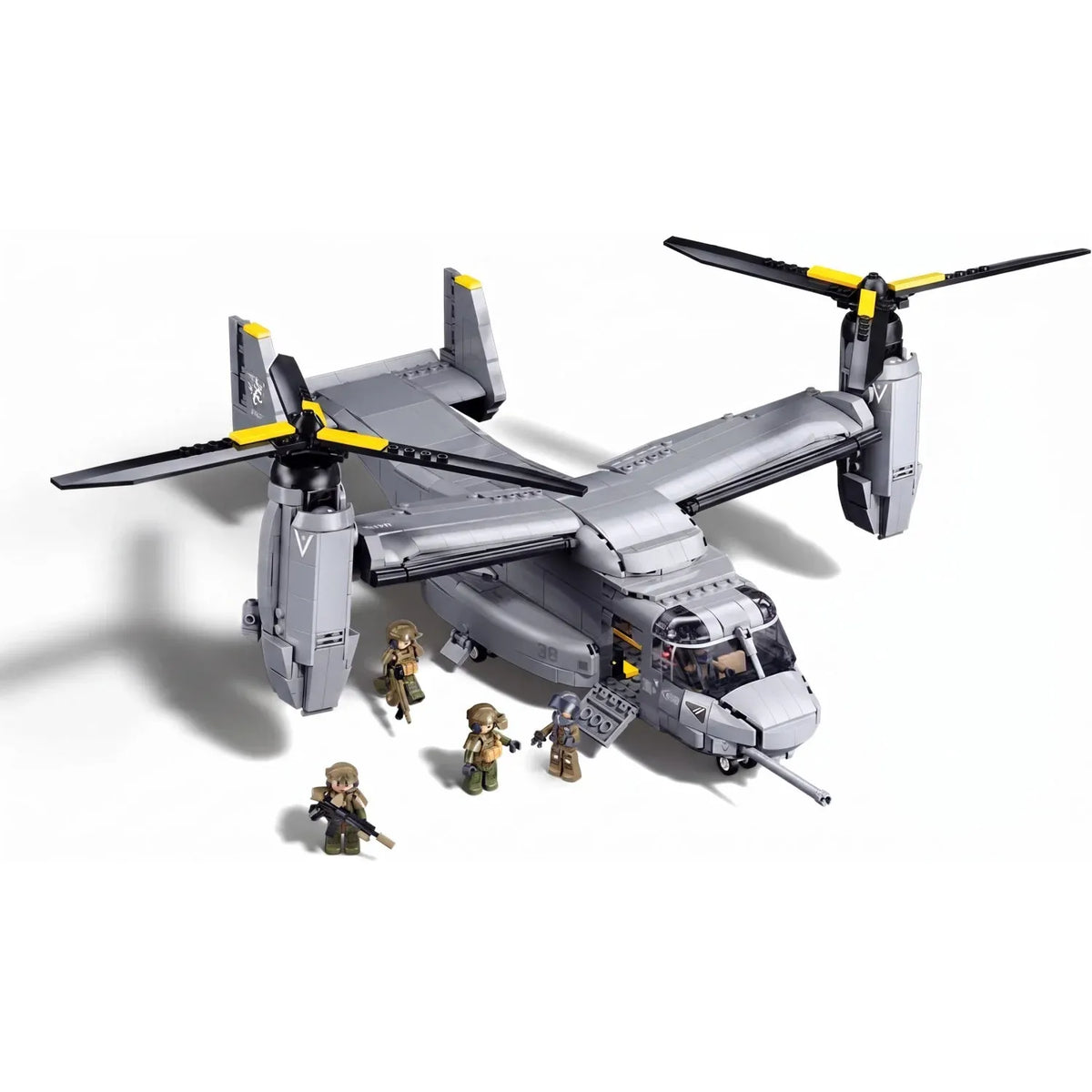 B1537 Model Kit 1:44 MV-22 Osprey Tiltrotor Helicopter Plane Military Air Force Building Blocks DIY Set Toy