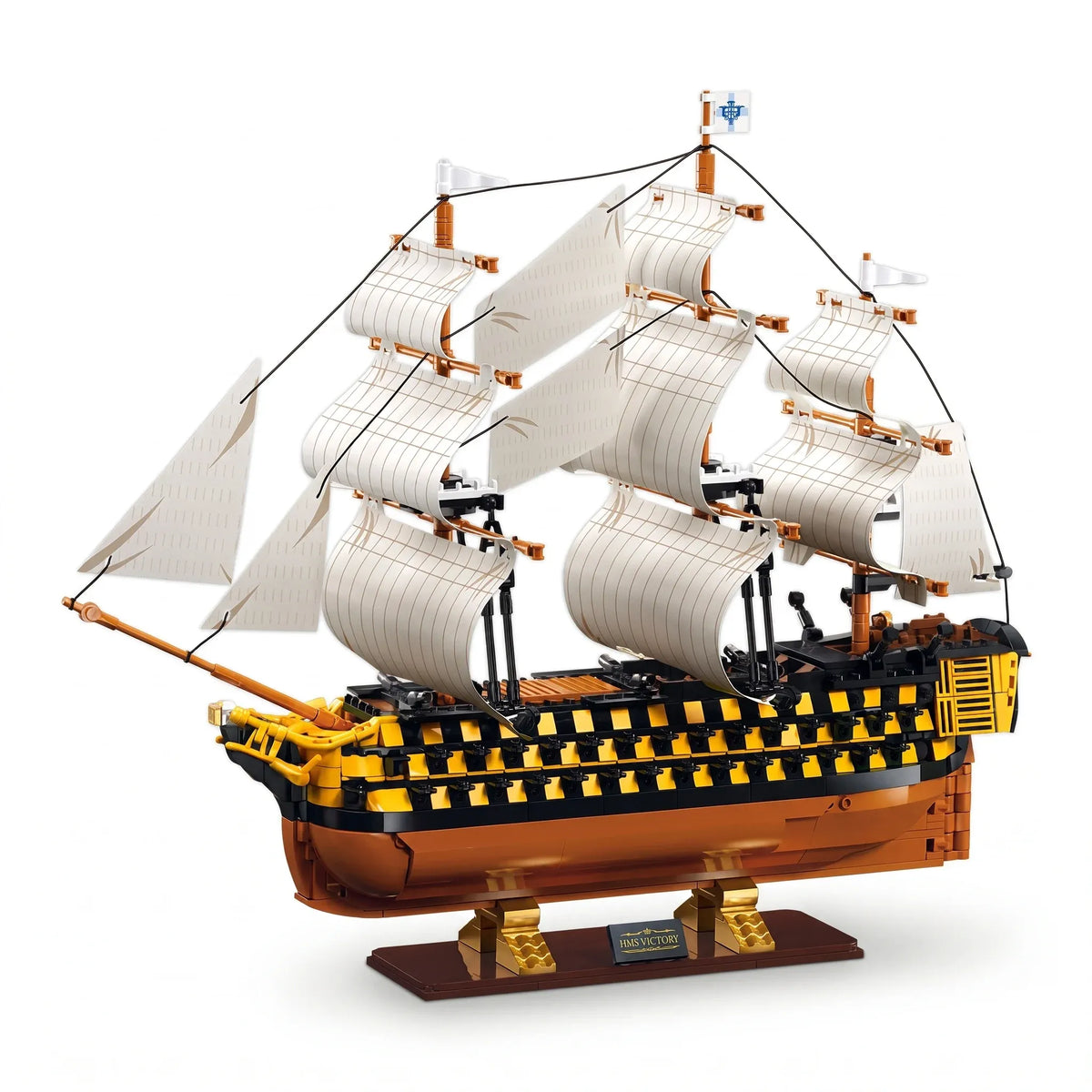 B1552 Model Kit 1:200 HMS Victory Sailing Battleship Warship Navy Vessel Boat Military DIY Construction Set Toy