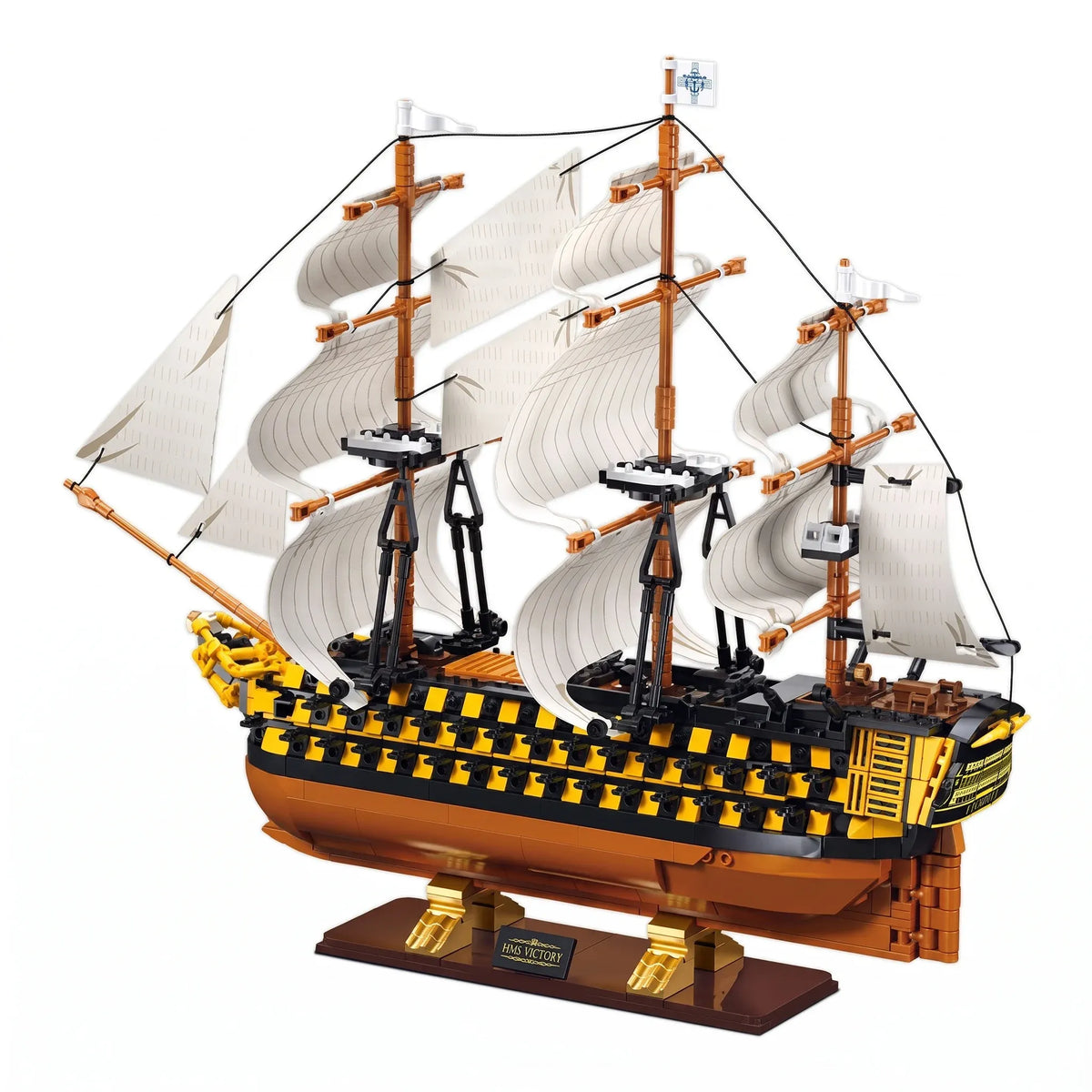 B1552 Model Kit 1:200 HMS Victory Sailing Battleship Warship Navy Vessel Boat Military DIY Construction Set Toy