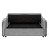 Sarantino Quincy 2-Seater Velvet Sofa Bed in Dark Grey with Wooden Frame and Tufted Design