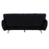 Sarantino 3 Seater Modular Linen Fabric Sofa Bed Couch Futon Suite - Black