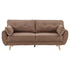 3 Seater Modular Linen Fabric Sofa Bed Couch Futon Suite - Brown