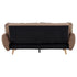 3 Seater Modular Linen Fabric Sofa Bed Couch Futon Suite - Brown