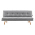 Sarantino 3 Seater Linen Couch Sofa Bed Lounge Futon - Light Grey