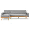 Sarantino 3-Seater Corner Sofa Bed with Chaise Lounge - Light Grey