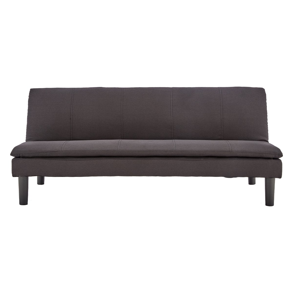 3 Seater Modular Faux Linen Fabric Sofa Bed Couch - Black