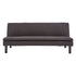 Sarantino 3 Seater Modular Faux Linen Fabric Sofa Bed Couch - Black