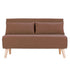 Sarantino 2-Seater Adjustable Sofa Bed Lounge Faux Linen - Brown