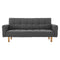 Sarantino 3-Seater Fabric Sofa Bed Futon - Dark Grey