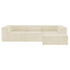 Sarantino Novi 3-Seater Modular Sofa with Ottoman in Cream Non-Slip Bottom Lounge