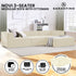 Novi 3-Seater Modular Sofa with Ottoman in Cream Non-Slip Bottom Lounge