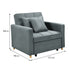 Sarantino Suri 3-in-1 Convertible Sofa Chair Bed -  Airforce Blue